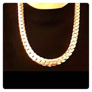 22" new cuban style 18k good over brass